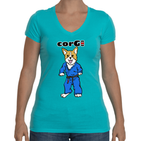 CorGI Womens V-neck T shirt - Next Level
