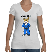 CorGI Womens V-neck T shirt - Next Level