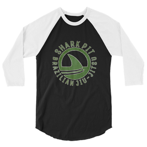 3/4 Sleeve Shark Pit Vintage Green Raglan Shirt