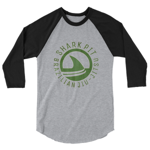 3/4 Sleeve Shark Pit Vintage Green Raglan Shirt
