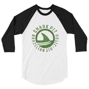 3/4 Sleeve Shark Pit Vintage Green Raglan Shirt