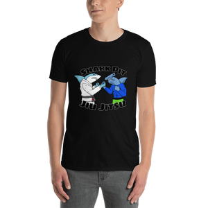 Short-Sleeve Cartoon Shark Pit Logo Unisex T-Shirt