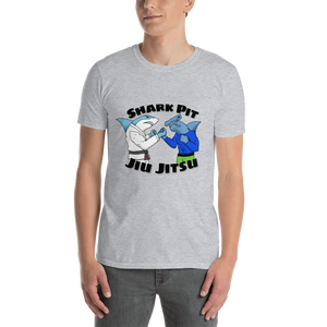 Short-Sleeve Cartoon Shark Pit Logo Unisex T-Shirt