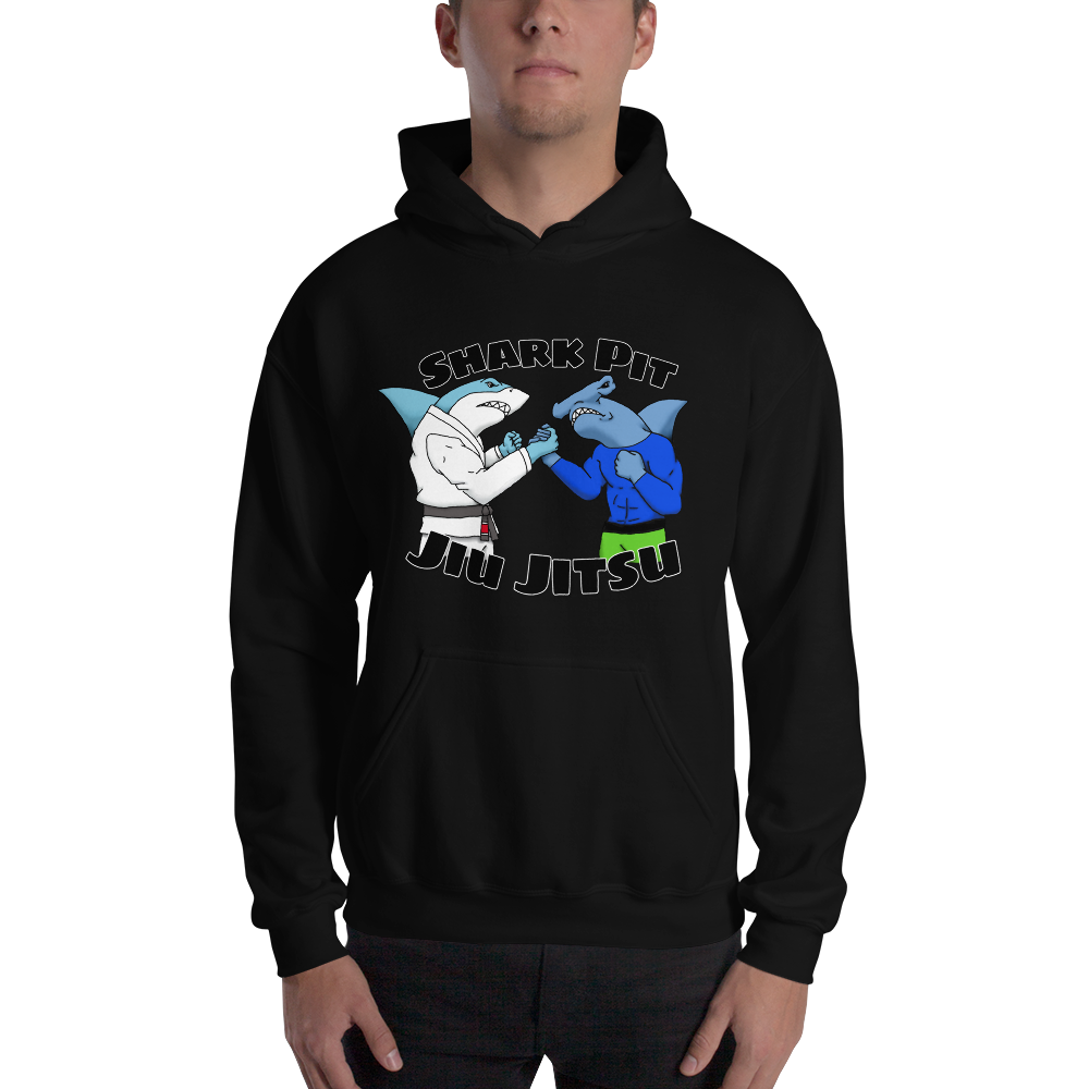 Unisex Cartoon Shark Pit Logo Hoodie